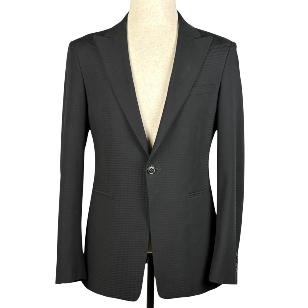 Emporio Armani Jude Line Blazer Mens 38US 48IT Black Single Button Italy